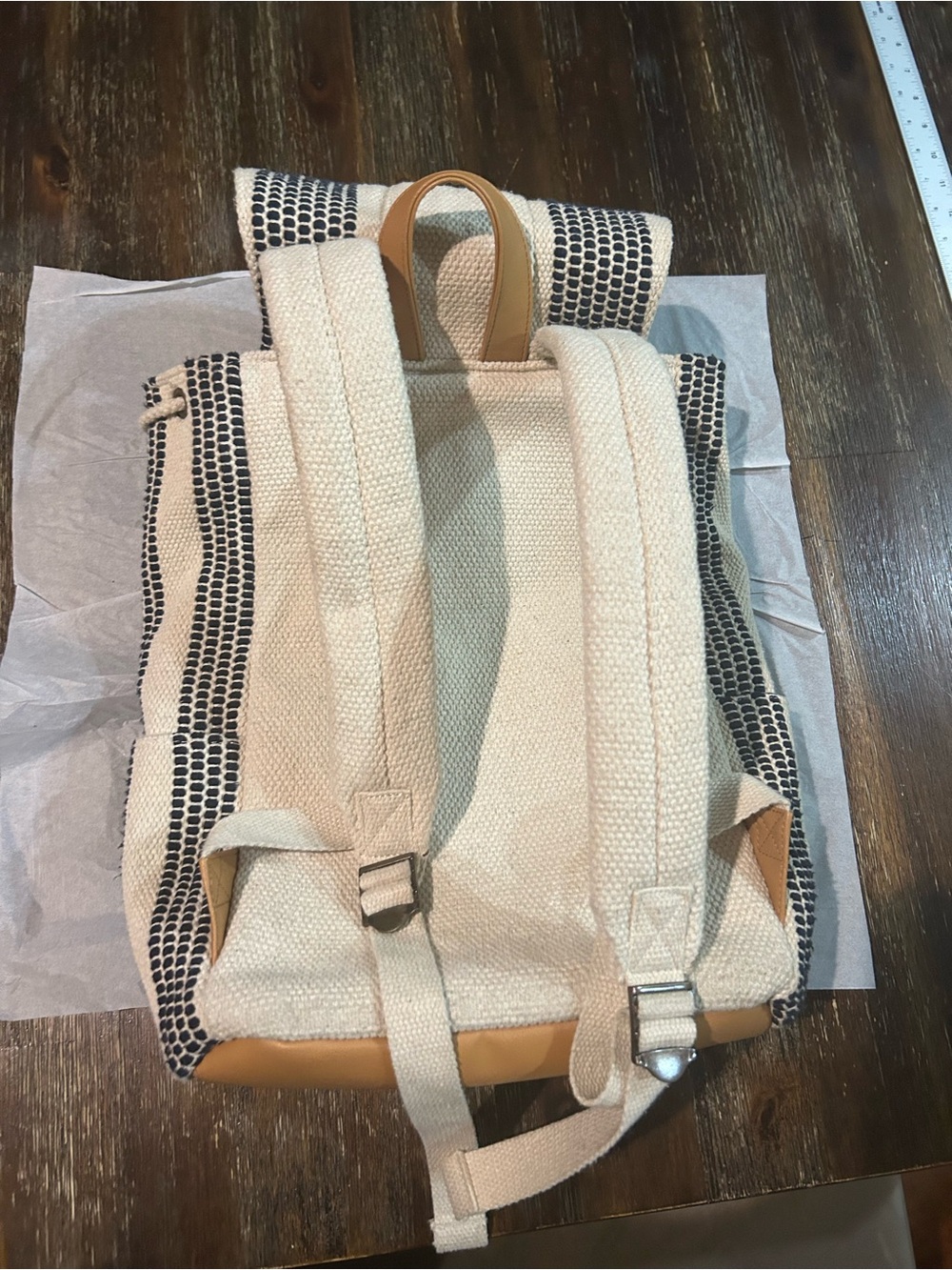 Universal Thread Boho Tweed Drawstring backpack - Picture 3 of 6